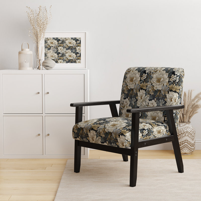 Fauteuil d'appoint rembourré Flower Elegance