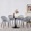 Set Of 4 Chairs - Modern Dining Chair - Vertical Bar Hollow Back Chair - Metal Legs-239463227