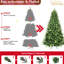 Arbre de Noël classique de 4 pi avec 636 pointes en PE +, branches de mise en valeur du stress, support en métal solide pour les décorations Décorations saisonnières traditionnelles à base tombante automatique de 4 pieds