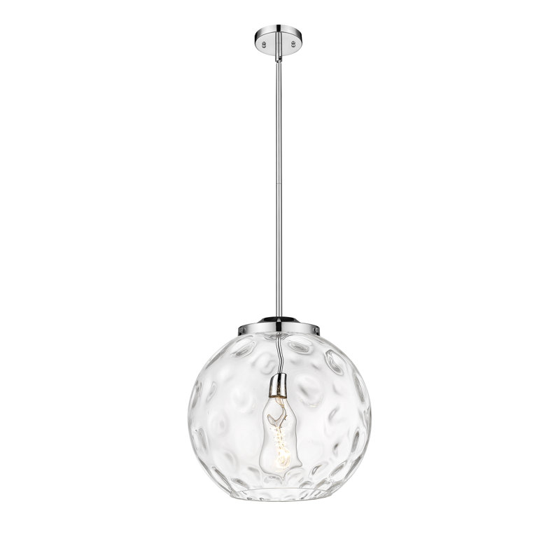 Luminaire sphère suspendu à 1 lumière Ralph, Chrome poli