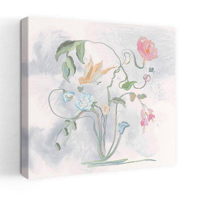Art contemporain, art abstrait, colibri, fleur, paysage