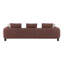Canapé en tweed marron Mardi avec 3 coussins
