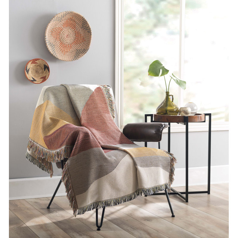 Sunset Mountain Woven Jacquard Throw/Tapestry