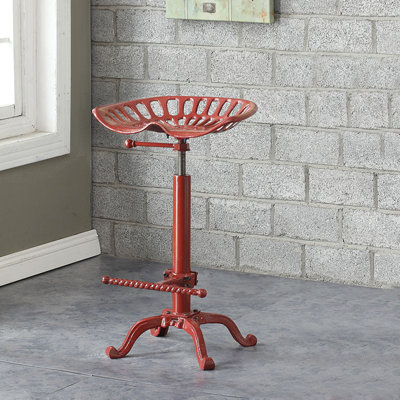 Enos Swivel Adjustable Height Counter Stool with Metal Frame