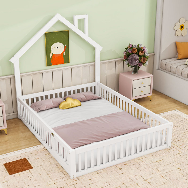 Lit de maison pleine grandeur Charm, Blanc