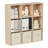 9-Cube Bookcases, Closed Back Bookshelf Storage Unit, Style Cabinet for Living Room Bedroom Office-916077978-916077979