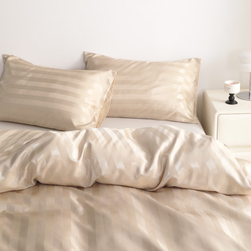 3 Pieces Satin Duvet Cover Set, Wrinkle-Resistant All-Season Comforter Cover Set, Comforter Not Included, King, Taupe