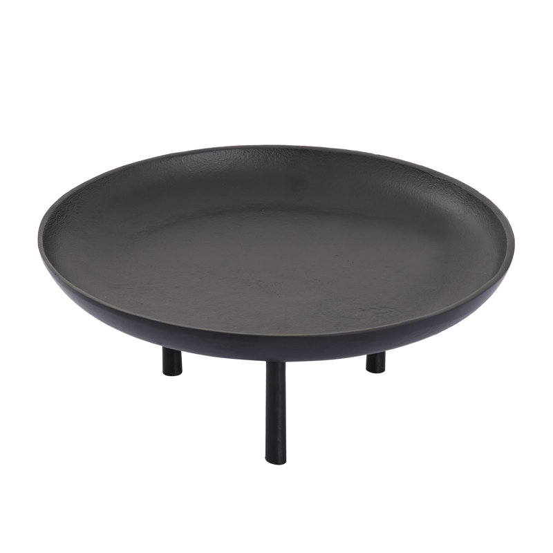 Kiser Plate - Large Black, Matte Black, 5" H x 12.5" W x 12.5" D