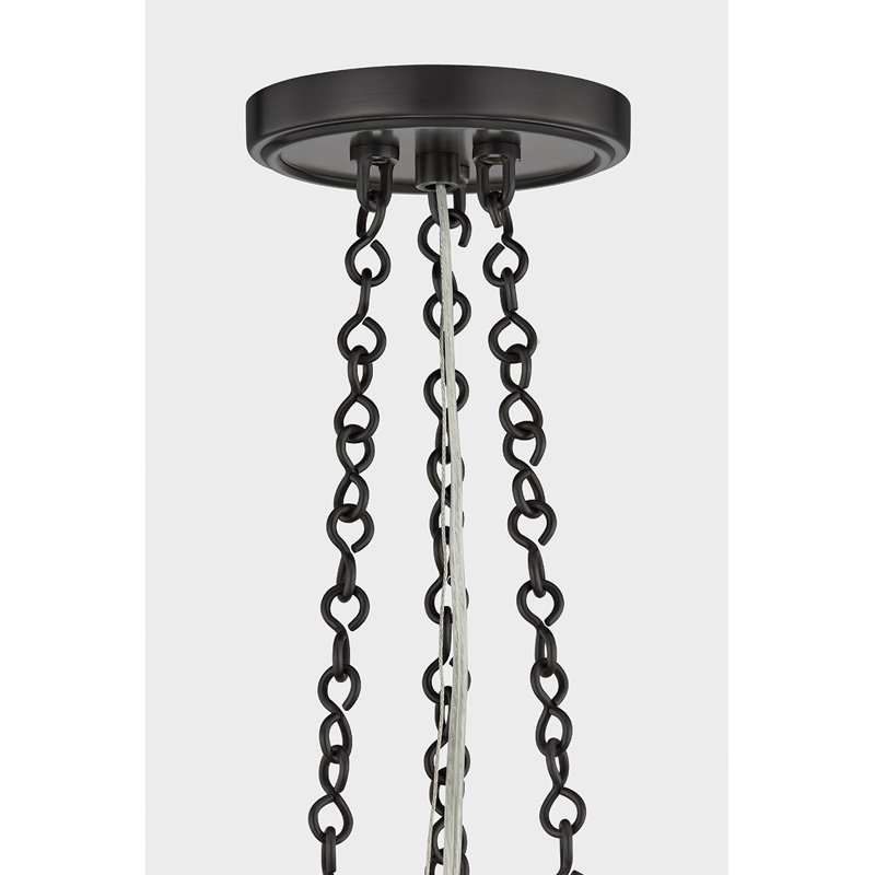 Luminaire suspendu Awosting en laiton vieilli, Bronze, H 8,25 po x l 22 po x P 22 po