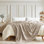 Jeté 100% coton mousseline - 4 couches de gaze tissée avec frange, couverture douce, légère et respirante pour le lit, le canapé ou le voyage