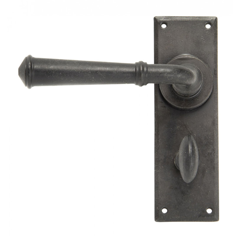 Regency Bathroom Door Handle Kit, External Beeswax