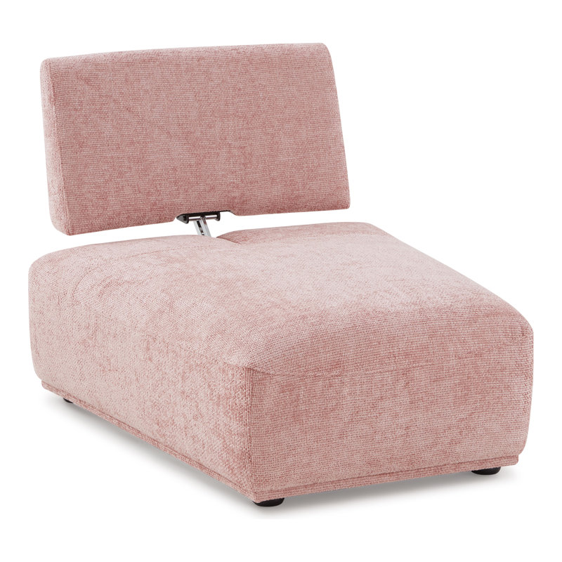 Fauteuil modulaire extensible Aukeem, Chenille rose