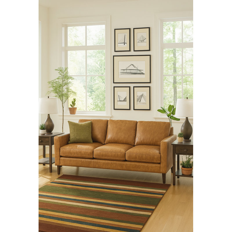 Casual Contemporary Wool Striped Indoor Rug, 8' x 11'