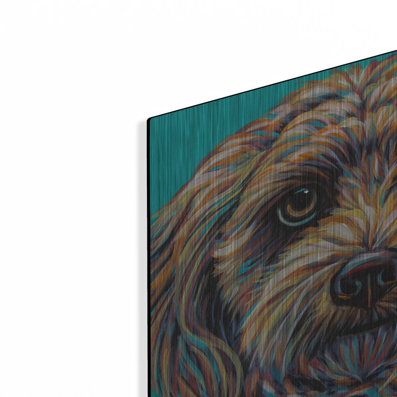 «Blue Doodle Brother 2» par Carolee Vitaletti, H 12 po x l 12 po