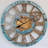 Wall Clock 36" Round Oversized for Living Room decor with Real Moving Gears America Collection-87147388