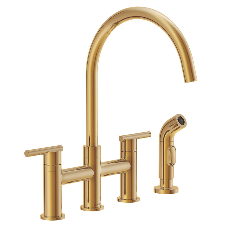 Parma Bridge Faucet, Brushed Bronze