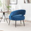 Fauteuil en velours avec pieds noirs Mann-1781387010