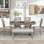 6-Piece Rubber Wood Dining Table Set-1299615737