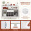 Ebern Designs Buffet Sideboard Coffee Bar Cabinet With Removable Rack White