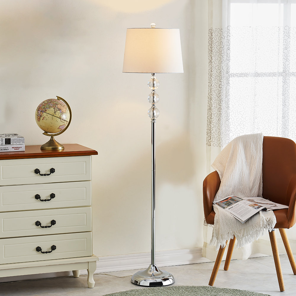 Wargo 61" Floor Lamp Rosdorf Park Shade 