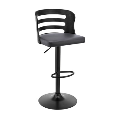 Chaise de bar pivotante réglable en fer gris et noir 25 po Eastridge