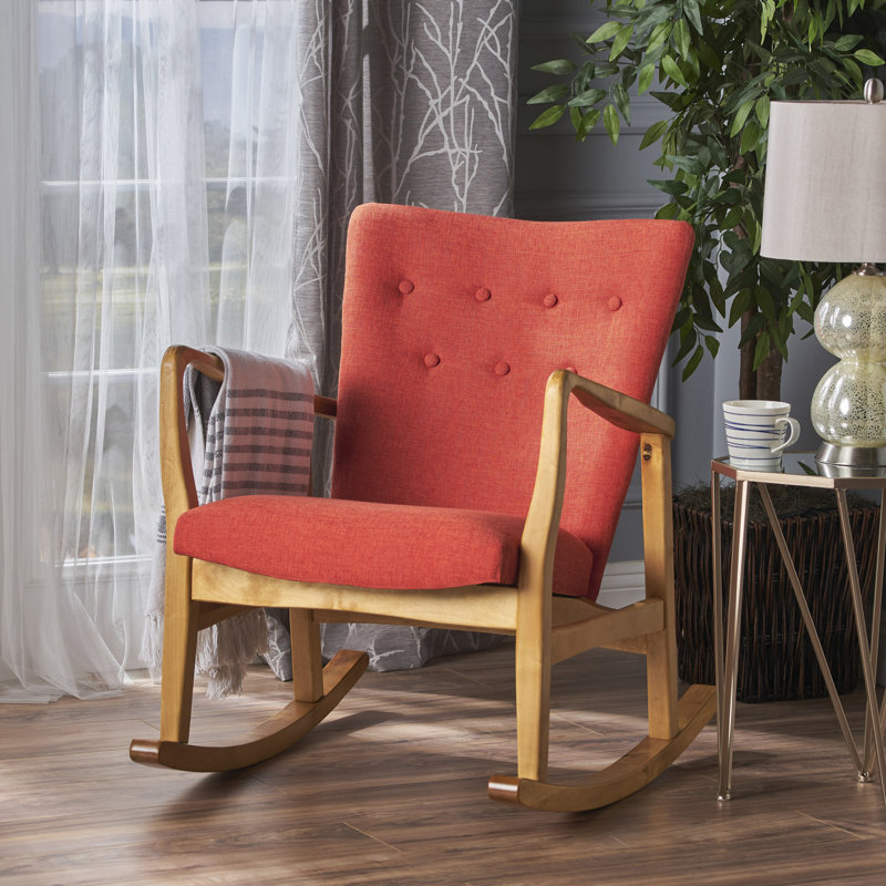 Chaise berçante en bois massif