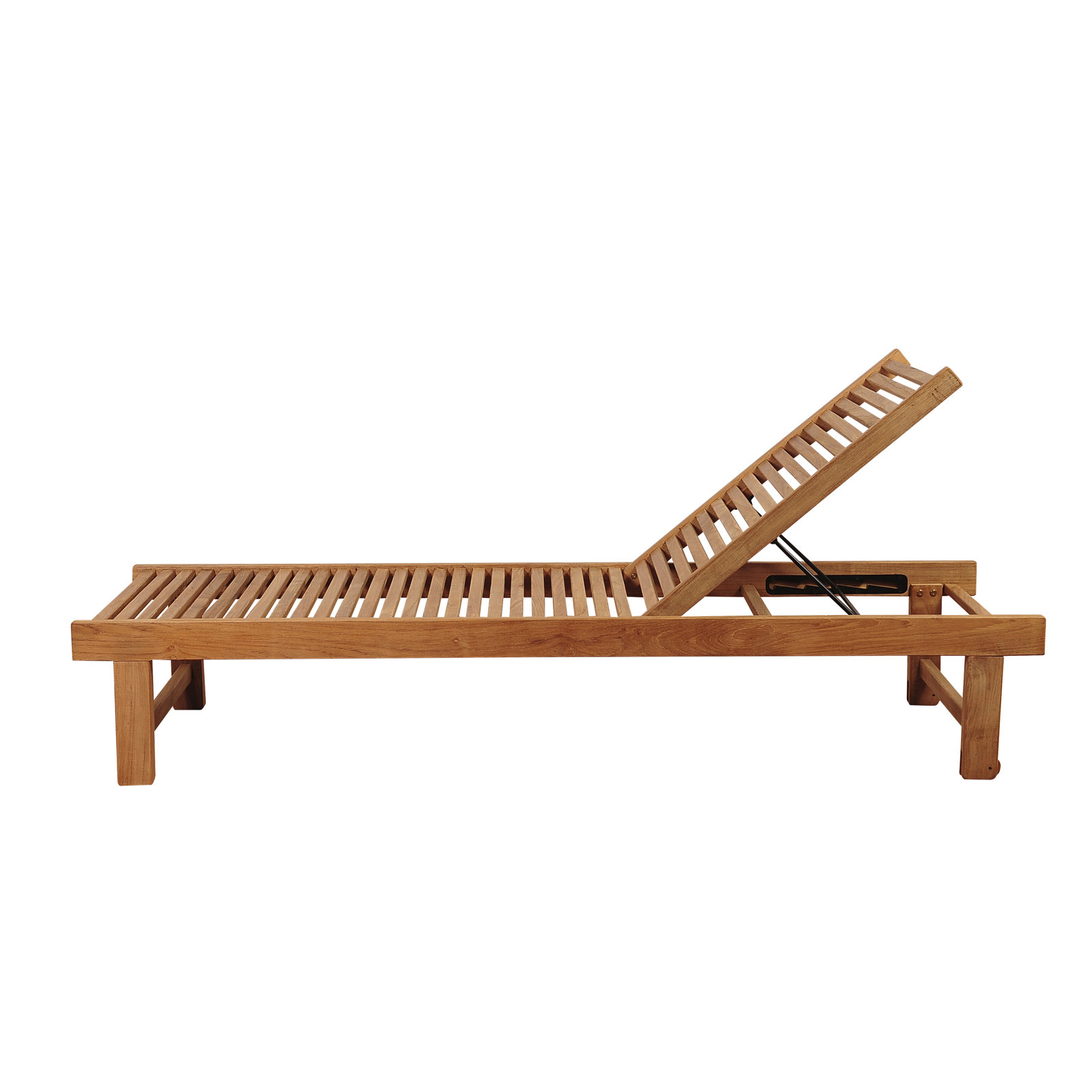 Arnoult 25" Teak Patio Chaise Lounge