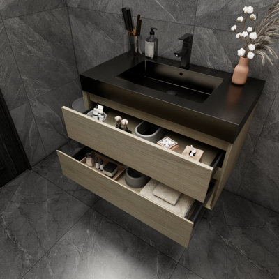 Ensemble de meuble-lavabo simple mural 36 po Golitz