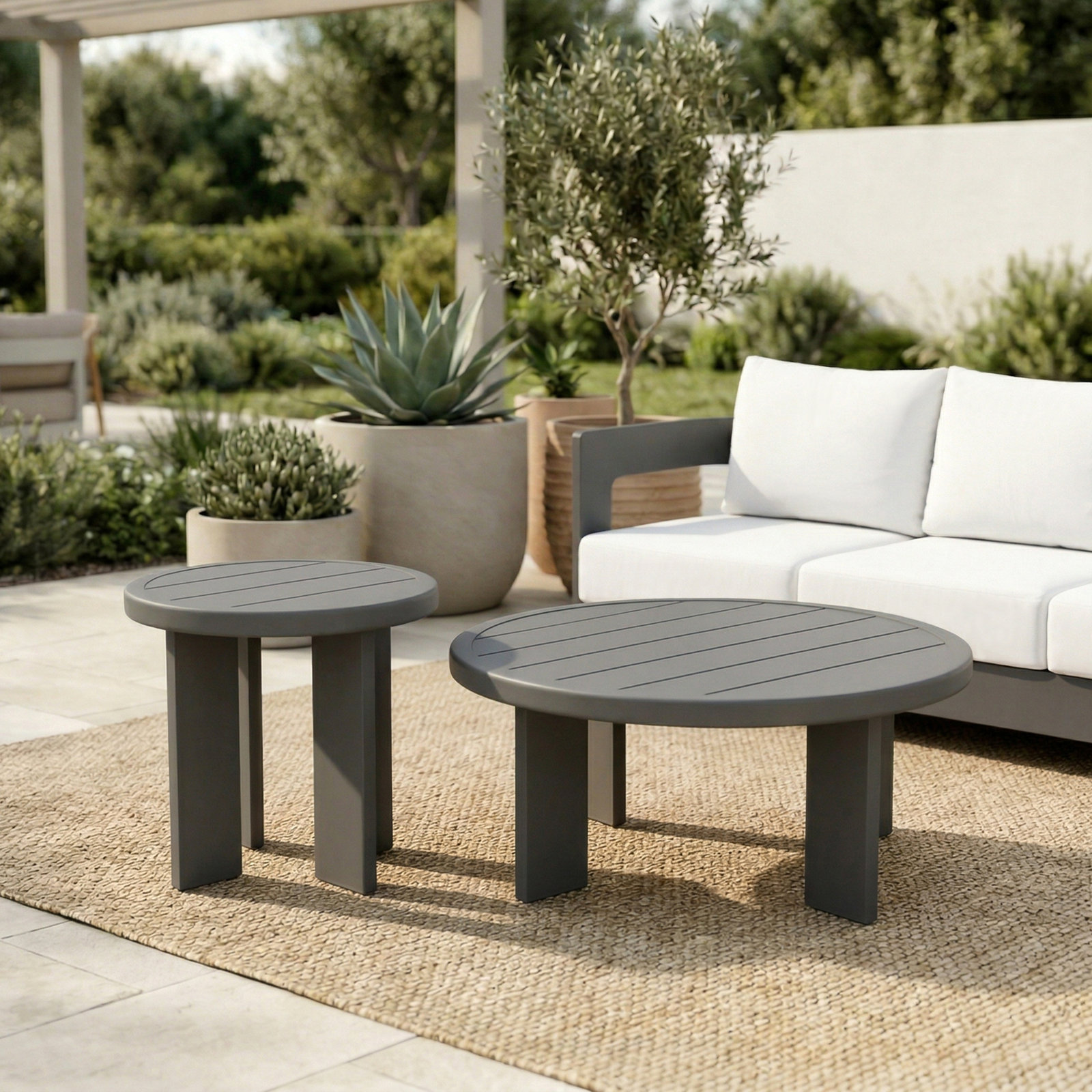 Frances 31" Patio Table, Black