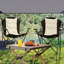 Ensemble de 2 chaises de camping pliantes, chaises de camping rembourrées, crème
