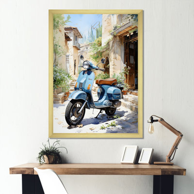 «Blue Urban Scooter Vibes» sur toile