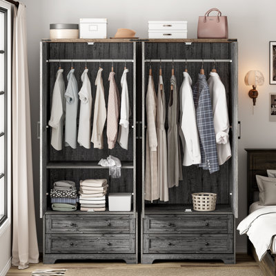 Armoire American Country Vintage (ensemble de 2)