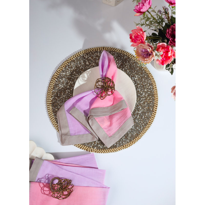 Lavender Dreams Tie-Dye Napkin Set, Pink/Purple