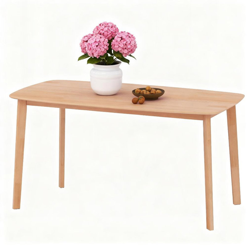 Table de salle à manger pour 6 à 7 personnes, table de cuisine avec grand plateau de table pour la salle à manger, naturel