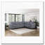 Chaise sans accoudoirs avec rangement caché - Velours côtelé gris foncé-278967911