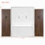 Grand lit escamotable mural avec placard, tiroirs et table