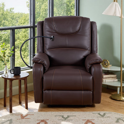 Fauteuil inclinable électrique avec massage et chauffage Zero Gravity | Confort télécommandé | Chargeur USB et support de téléphone | Cuir écologique