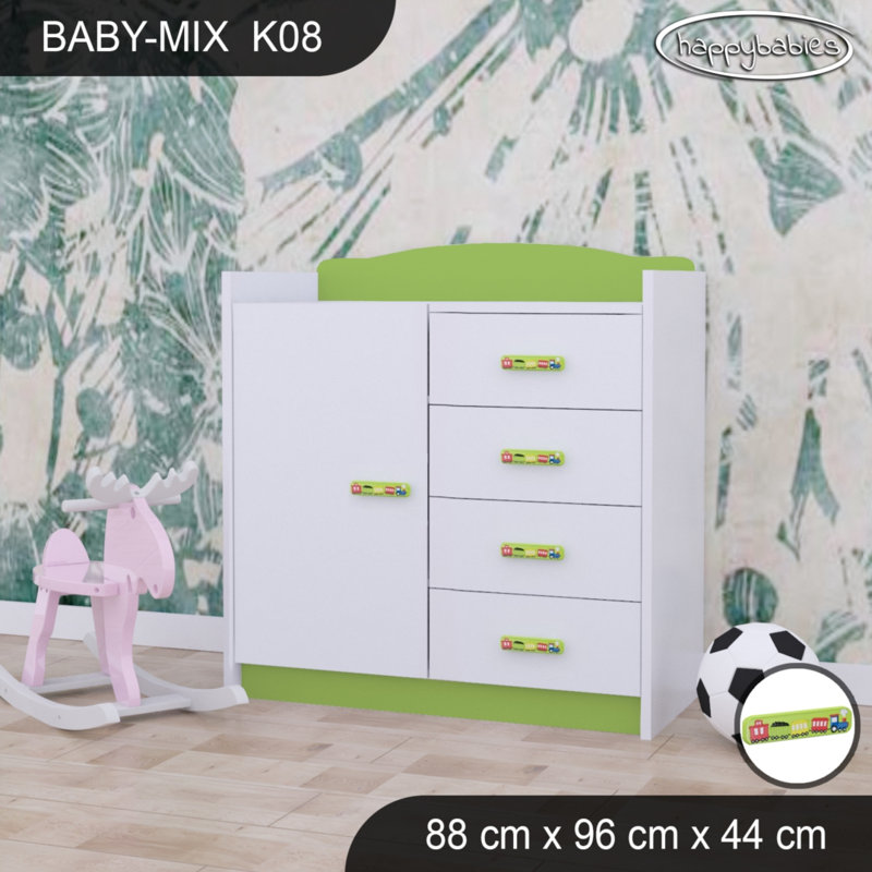 Baby Mix Kids 4 - Drawer Dresser, Green