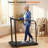 Walking Pad with Long Handrails for Seniors - Compact Treadmill with Incline for Home, Recovery Machine with Wheels, Remote Control, LED Display, Cup & Phone Holder