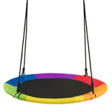 Costway Colourful Web / Saucer Swing with Chains
