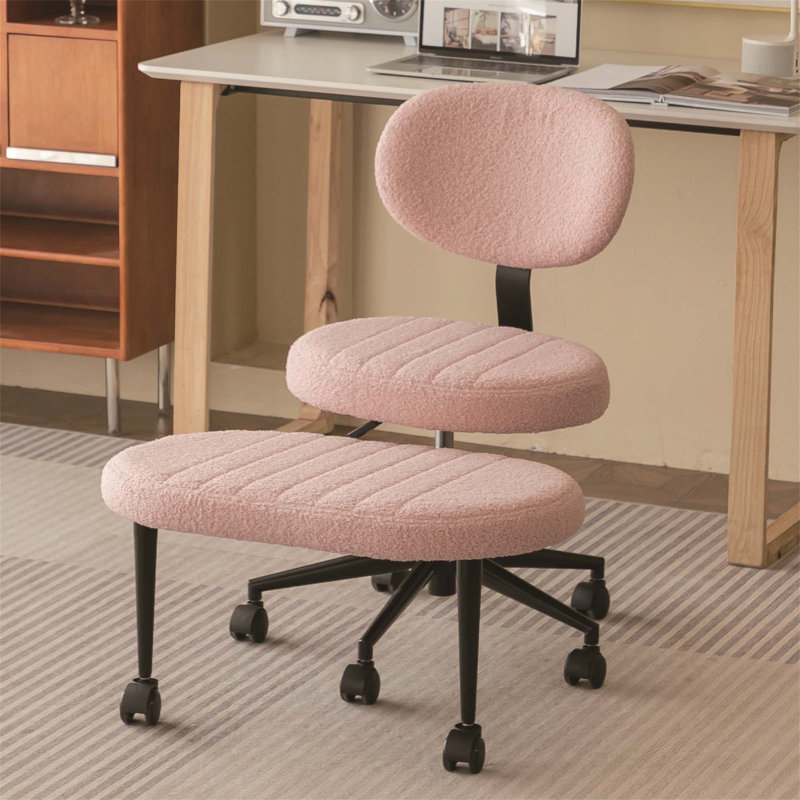 Chaise de bureau ergonomique avec pieds croisés multi-positions, fauteuil pivotant de méditation et de TDAH, support de dossier et base roulante