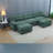 Spacious Deep Seat Sectionals, Wood Frame Modern U Shaped Sofa For Home
