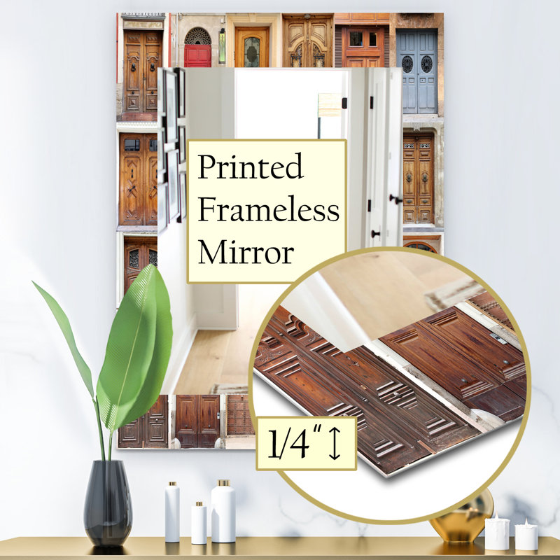  Miroir mural moderne, H 39,4 po x l 29,5 po, Abstrait