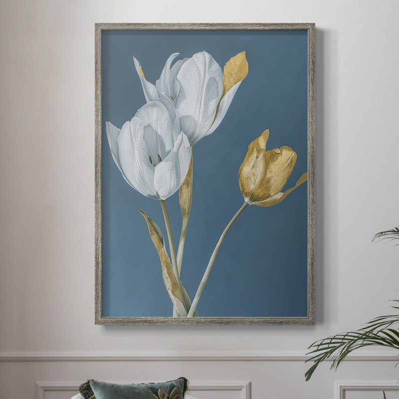 Impression encadrée FLORAL Series Cxxxiv - bois massif, H 21 po x l 17 po