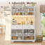 Armoire de cuisine 71 po avec crochet porte-gobelet, station de charge, 8 grandes tablettes réglables et 2 tiroirs-1170371032