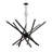 14 - Light Steel Dimmable Sputnik Modern Linear Chandelier