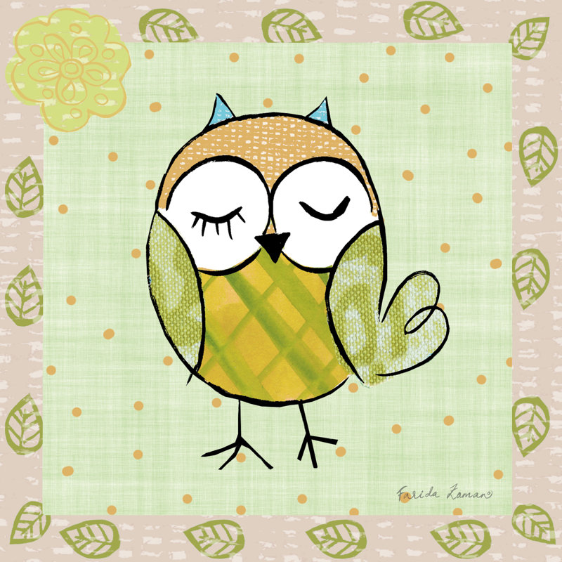 Whimsy Owls II by Farida Zaman - Wrapped Canvas Print, 30cm H x 30cm W x 3.8cm D