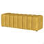 Banc d'appoint rembourré en tissu jaune moutarde Delsur