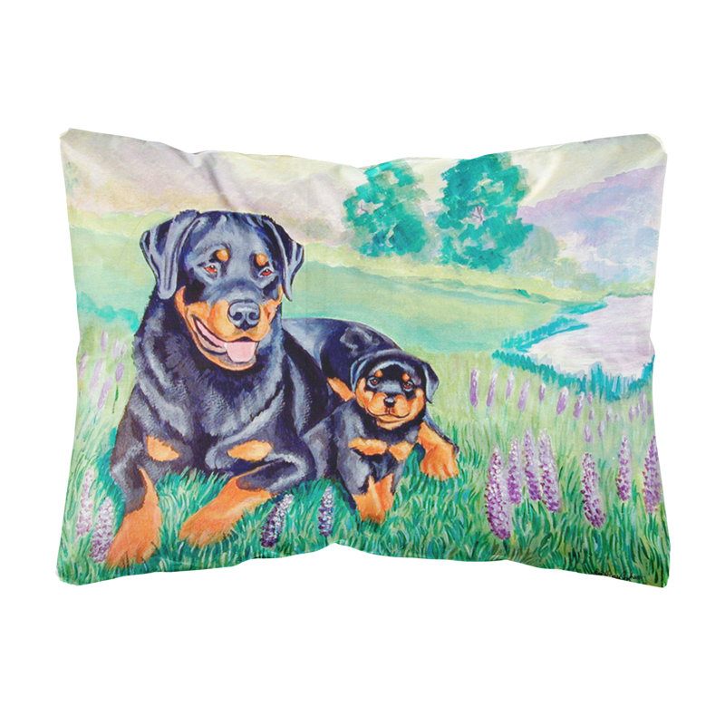 Coussin décoratif intérieur/extérieur rottweiler graphic print