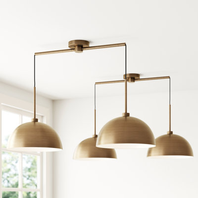 2 - Light Kitchen Island Dome Pendant 2-Pack Kitchen Island Drum Pendant Light